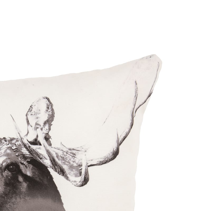 Moose Forest Indoor and Outdoor Throw Pillow