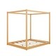 preview thumbnail 6 of 4, Queen Size Modern Wooden Canopy Platform Bed