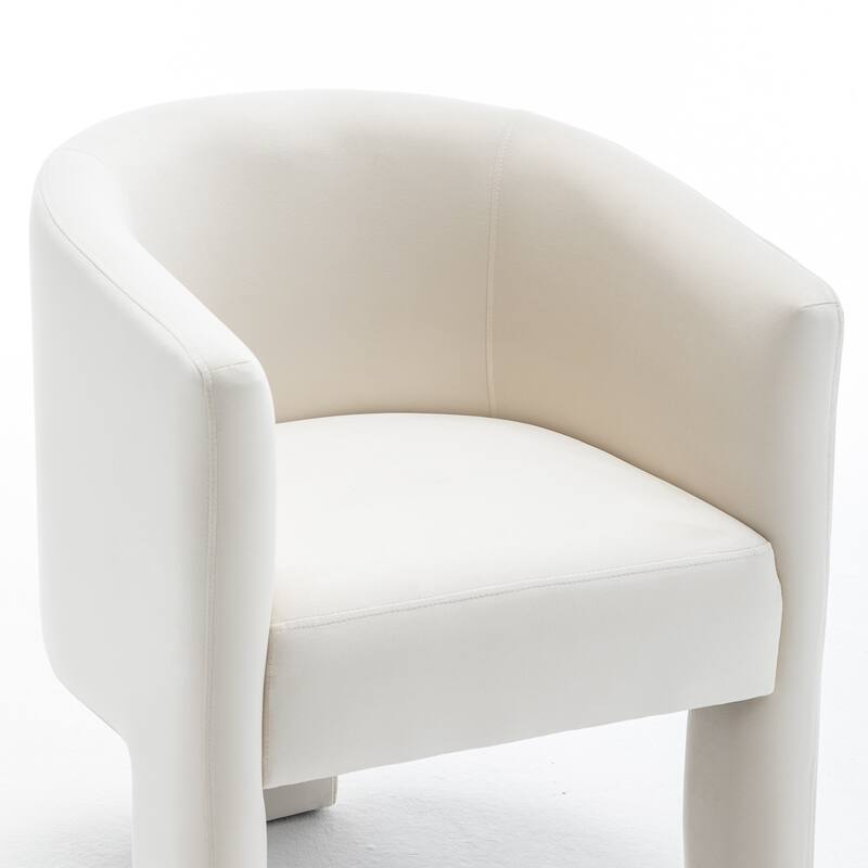 SEYNAR Modern Velvet Accent Chair, Upholstered Barrel Chair with Unique Solid Base for Living Room Soft Club Chair Set of 2