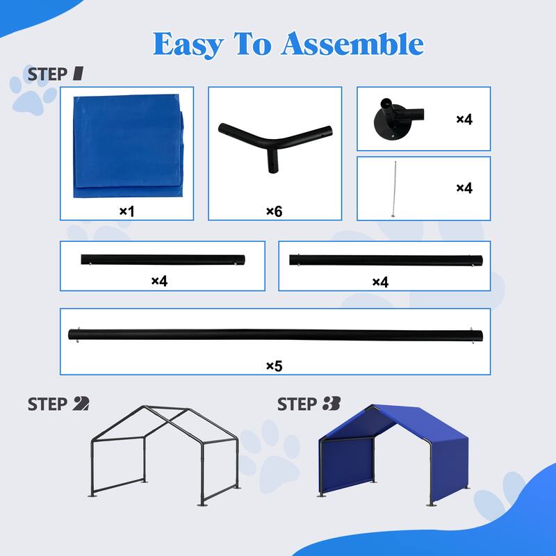 Outdoor Portable Waterproof UV Proof Pet Tent Dog House Sunshade with Ventilation for Small and Medium Dogs