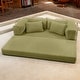 preview thumbnail 148 of 179, Jaxx Unsofa Modular Convertible Sectional Sofa with Fold Out King Sleeper Bed 2-Seat Sofa. - Corduroy Moss Green