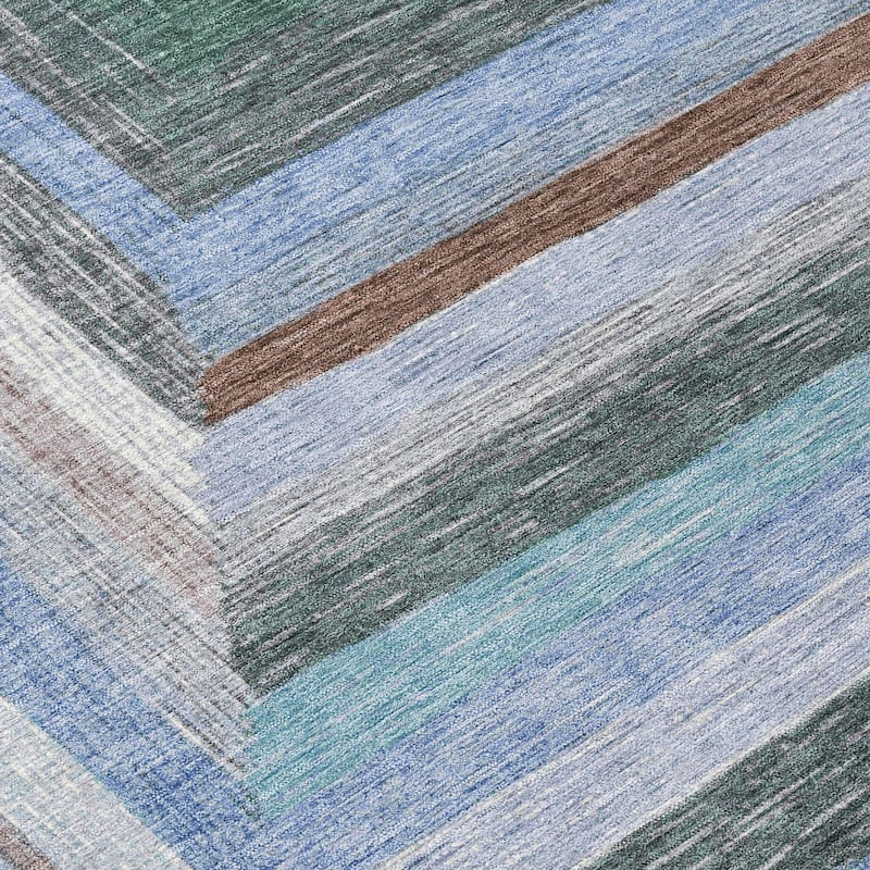 HomeRoots Geometric Transitional Rectangle Outdoor Rug