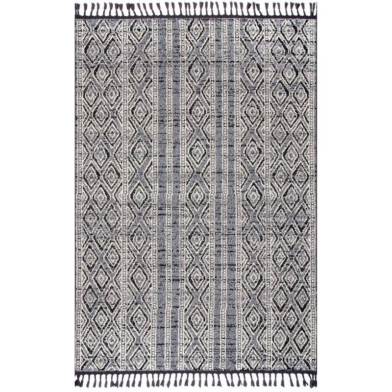 Nuloom Chenoa Striped Tribal Tassel Area Rug