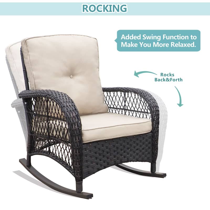 Outdoor Wicker Rocking Chair