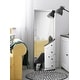 preview thumbnail 2 of 5, Soline 22 x 61 Inch Framed Standing Floor Mirror Silver