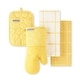 preview thumbnail 9 of 24, KitchenAid Onion Quilt Kitchen Towel, Oven Mitt & Potholder Set 4-Pack Butter Yellow