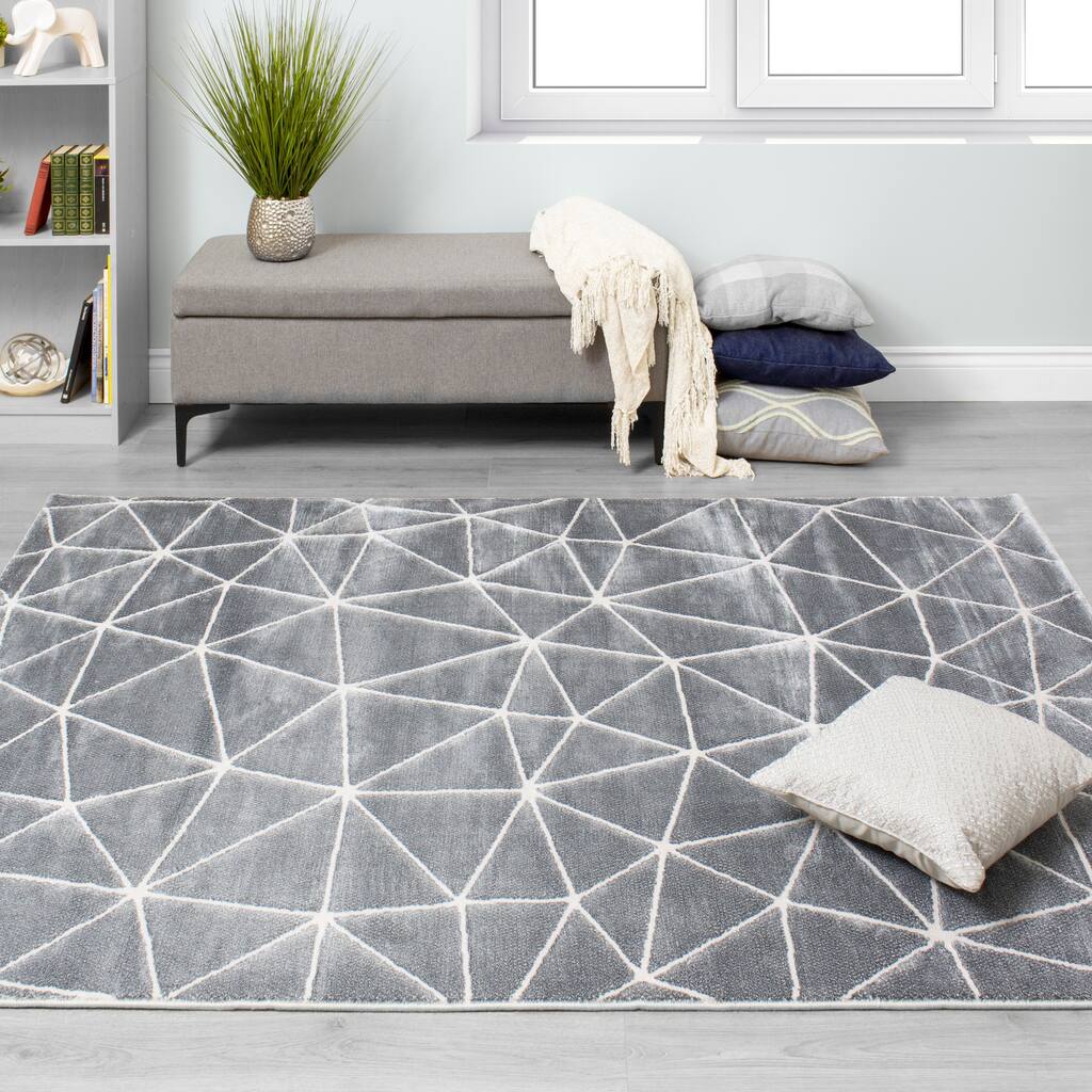 Dome Rug Stockholm Collection - Blue/Cream Starlight Dome Rug - Overstock - 29557662
