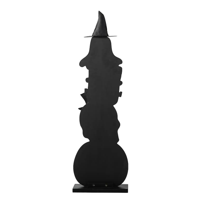 Glitzhome Halloween Wooden Stacked Ghost Porch Decor(KD)