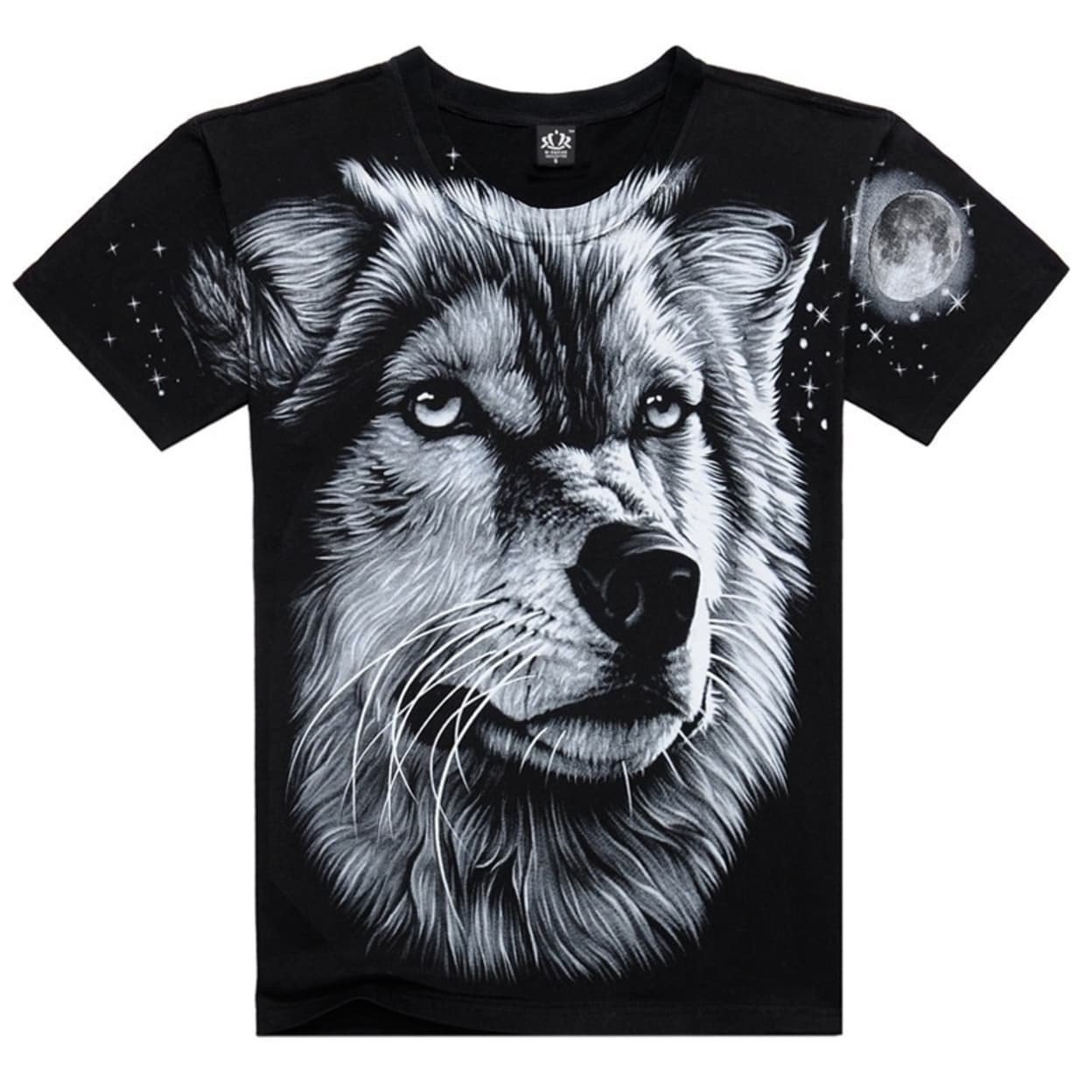 Men 3D Pattern Wolf Printed T Shirt Cool Casual Short Sleeve Crewneck Novelty T-Shirt by Lowprofile