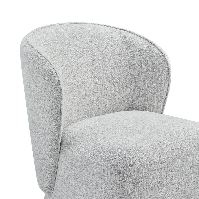 Kyle Morden Fabric Dining Room Chair with Casters Wrap-round Back