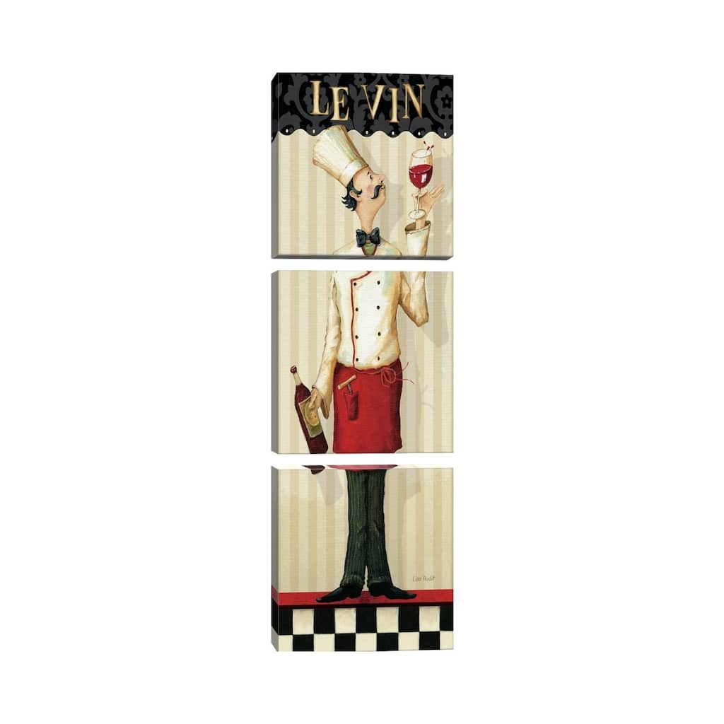 iCanvas "Chef's Masterpiece I (Le Vin)" by Lisa Audit 3-Piece Canvas Wall Art Set