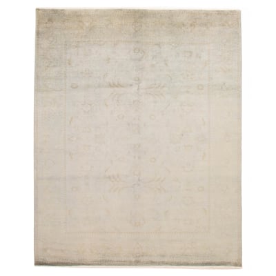 ECARPETGALLERY Hand-knotted Vibrance Light Grey Wool Rug - 8'2 x 10'0