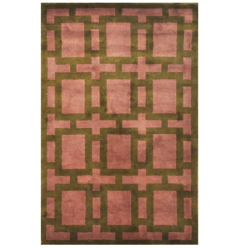 Handmade Tibetan Wool Rug - 3'7 x 5'6