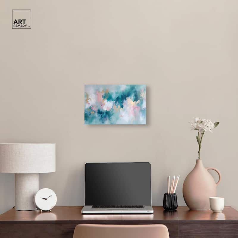 Emerald Sky Canvas by Art Remedy, Gallery Wrapped
