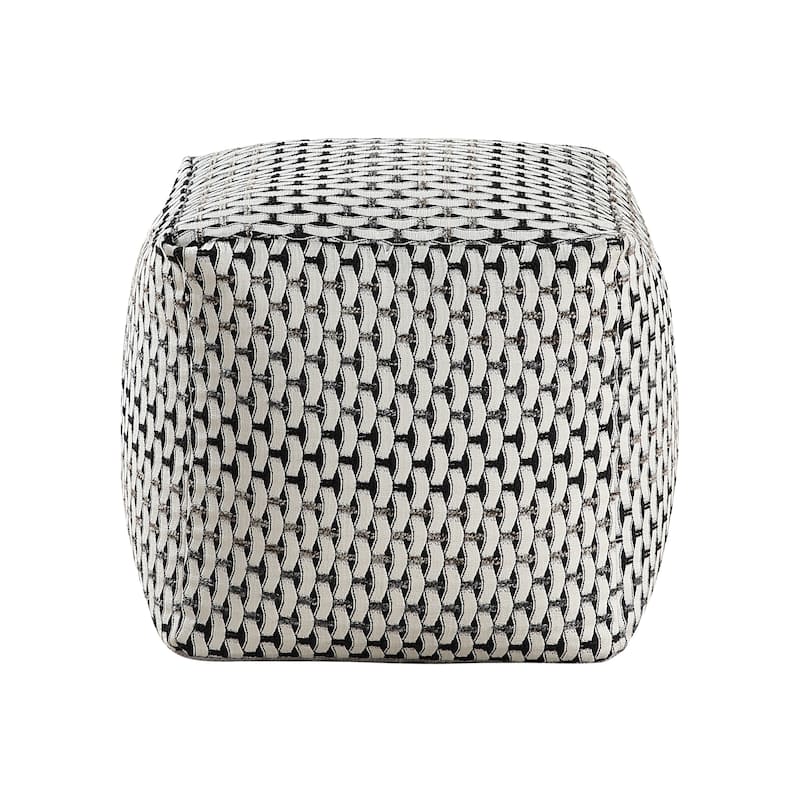 Square Pouf Plush Off Corduroy Fabric Upholstery Modern Ottoman, Footstool, NonSlip Floor Pouf, Bean Bag Chair, 1pc Sitting Pouf