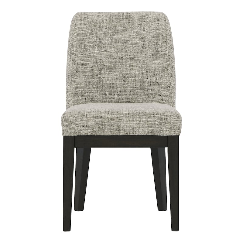 Burkhaus Dark Brown Dining Upholstered Side Chair, Set of 2 - 20.5" W x 24" D x 35.5" H