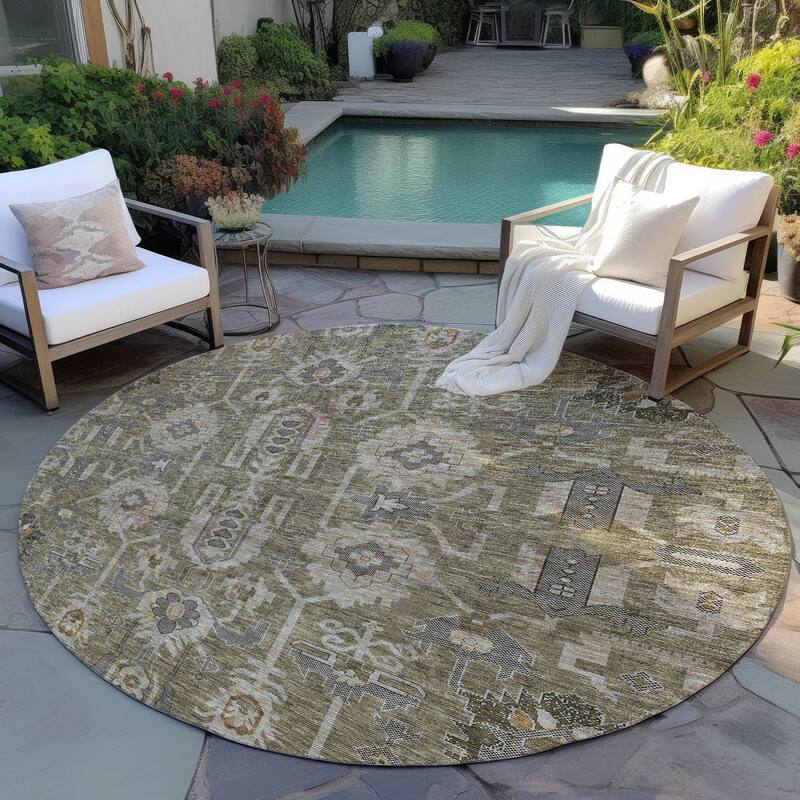 Machine Washable Indoor/ Outdoor Chantille Boho Rug