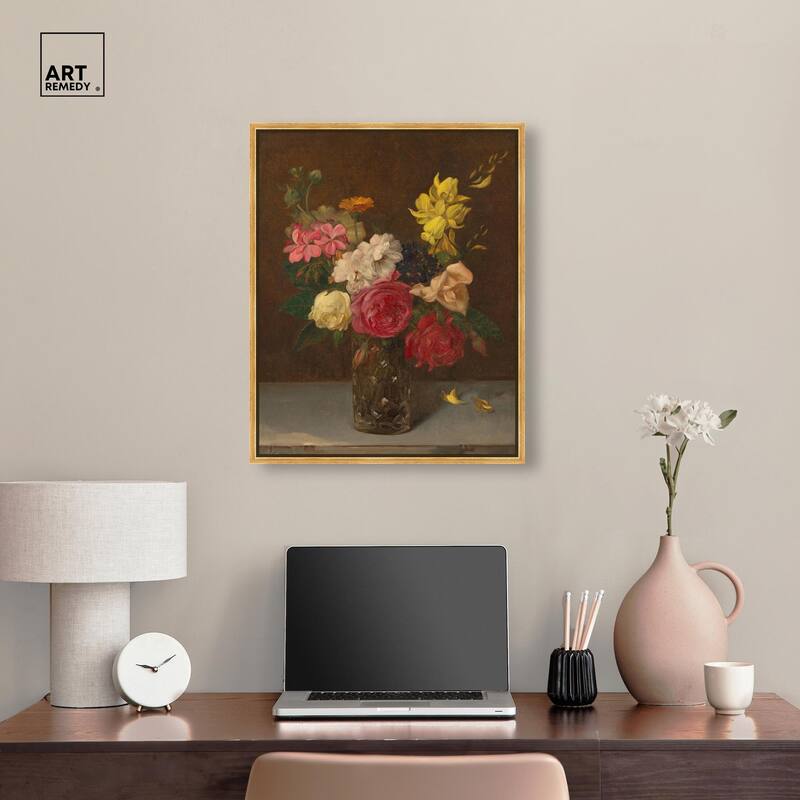 Babcock Flowers in Cut Glass Canvas by Art Remedy