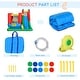 preview thumbnail 6 of 8, Outsunny 6-in-1 Kids Bounce House Inflatable Water Slide with Pool, Water Gun, Climbing Wall, Inflator Included