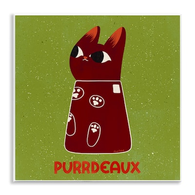 Stupell Purrdeaux Feline Wine Wall Plaque Art Design By Carrie Cantwell