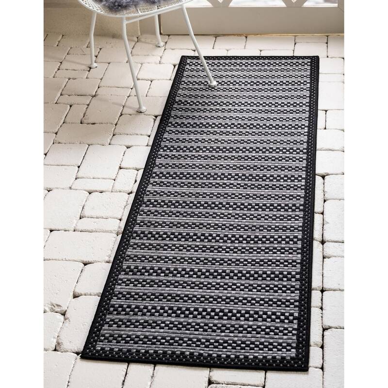 Outdoor Dimension Collection Area Rug - Gray - 2'2"x6'