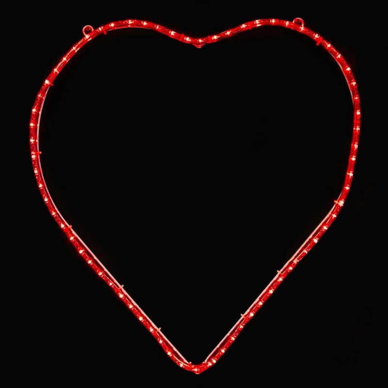 Novelty Lights LED Red Valentine's Day Heart Rope Light Motif Sculpture