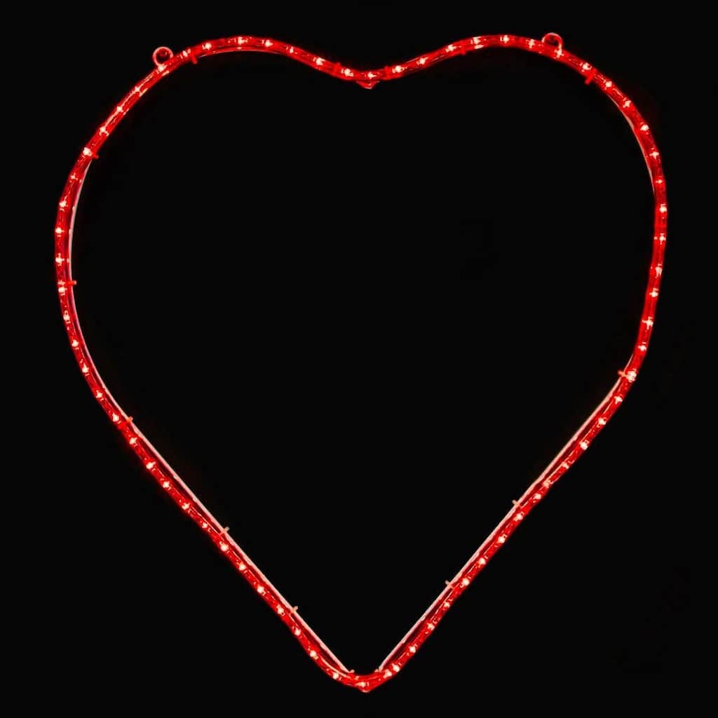 Novelty Lights LED Red Valentine's Day Heart Rope Light Motif Sculpture