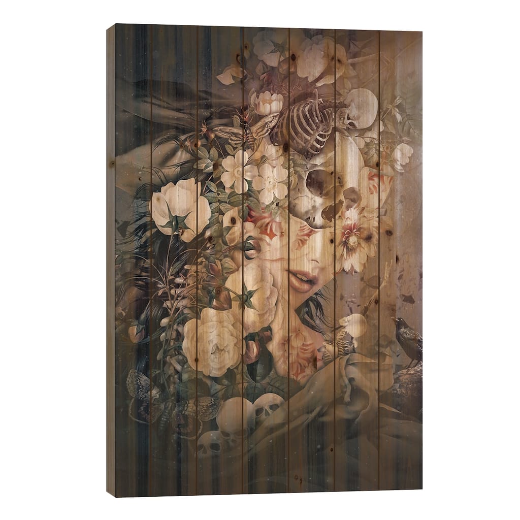 Dark To Light Print On Wood by Riza Peker - Multi-Color