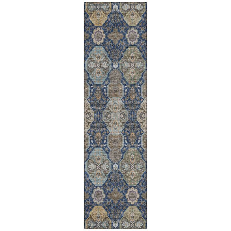 Machine Washable Indoor/ Outdoor Traditional Tracey Chantille Rug