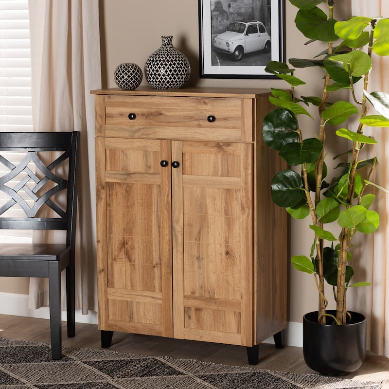 Glidden Modern & Contemporary 1-Drawer Wood Shoe Storage Cabinet