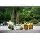 preview thumbnail 13 of 23, 4-Piece Ceramic Flowerpot Set, Modern Planters for Patio, Garden, or Windowsills