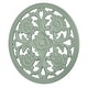 preview thumbnail 1 of 4, American Art Decor Floral Arabesque Wall Medallion - Light Green (16") - 16x16
