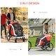 preview thumbnail 3 of 15, Aosom 2-in-1 Pet Bike Trailer, Dog Stroller, Small Pet Bicycle Cart Carrier with Safety Leash, and Easy Fold Design
