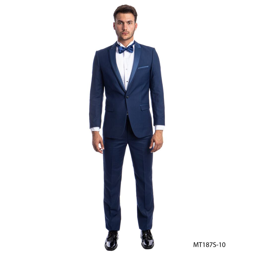 Quality Tuxedos / Indigo Blue On Blue / 2 PC Shawl Collar Tuxedos