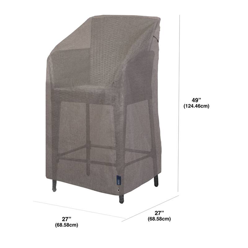 Modern Leisure® Garrison Stackable/High Back Bar Chair Cover, 2-Pack, Waterproof, 27"L x 27"W x 49"H, Heather Gray