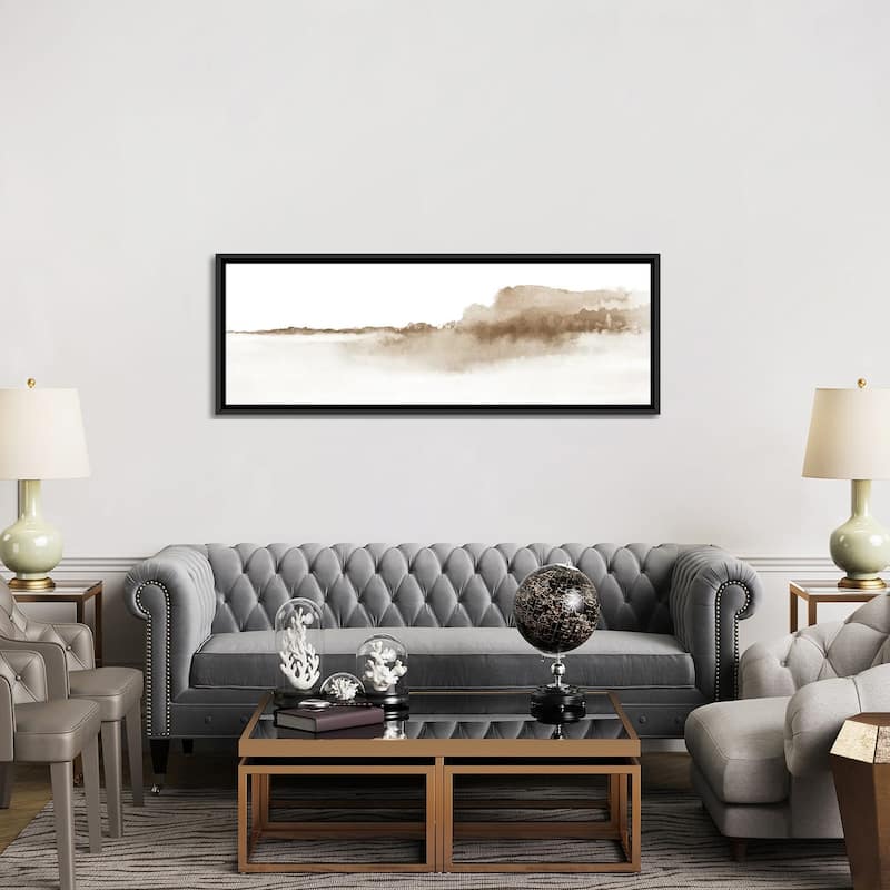 iCanvas "Watercolor Landscape XVI - Panoramic" by Nouveau Prints Framed Canvas Print