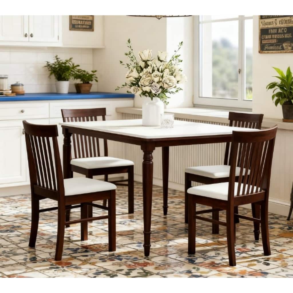 Modern Upholstered Dining Chairs Set of 2, with Rubber Wood Frame