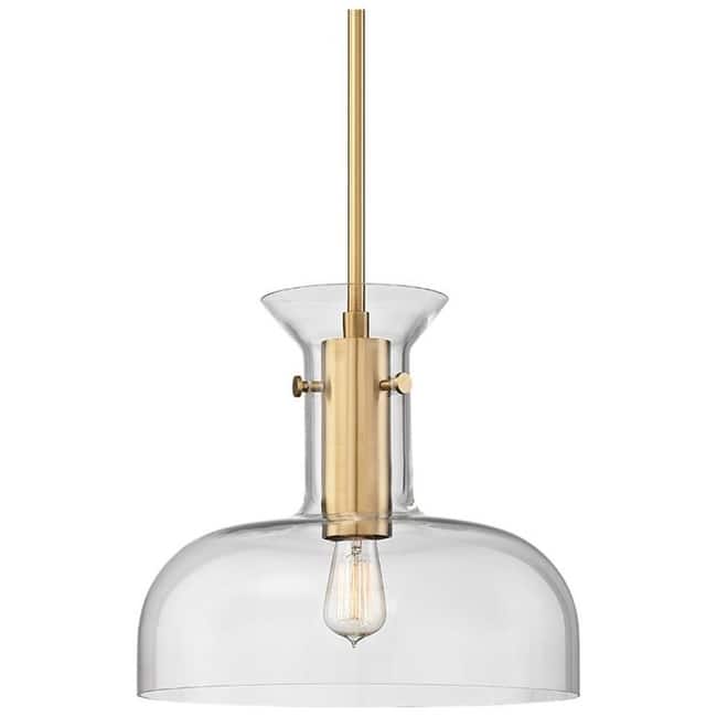 Hudson Valley Lighting Coffey Single Light 16" Wide Pendant - Aged Brass