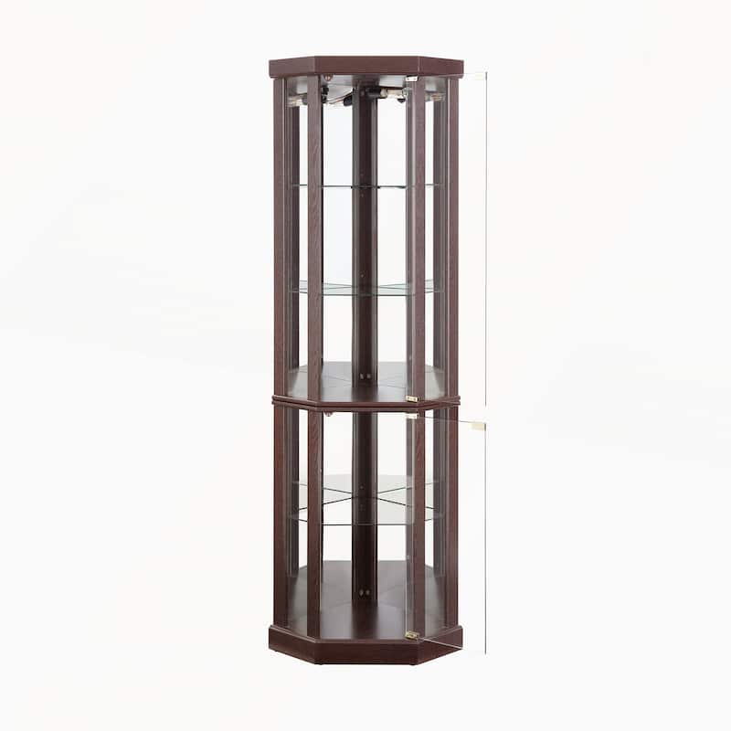 Lighted Corner Curio Cabinet