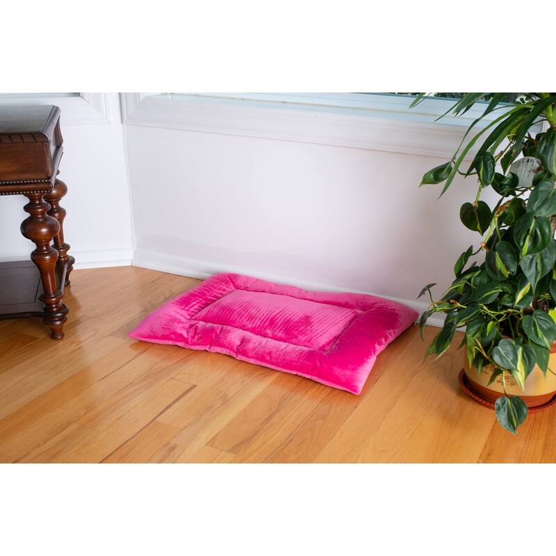 Pet Bed Mat, Dog Crate Soft Pad With Poly Fill Cushion