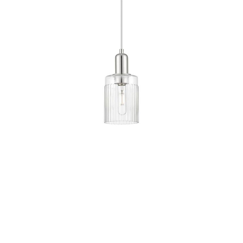 Innovations Lighting 716-1P-10-5 Hadley Pendant Hadley 5" Wide Mini - Polished Nickel / Clear