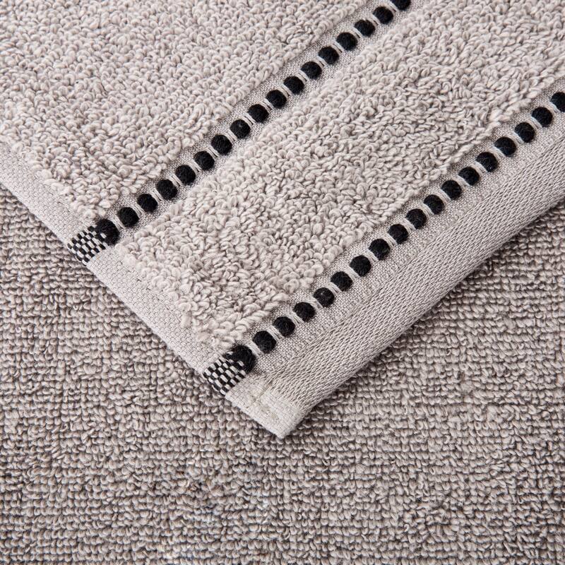 6-Piece Complete Bath Towels Set – 100% Cotton Towels with Zero Twist – Machine Washable by Lavish Home (Silver)