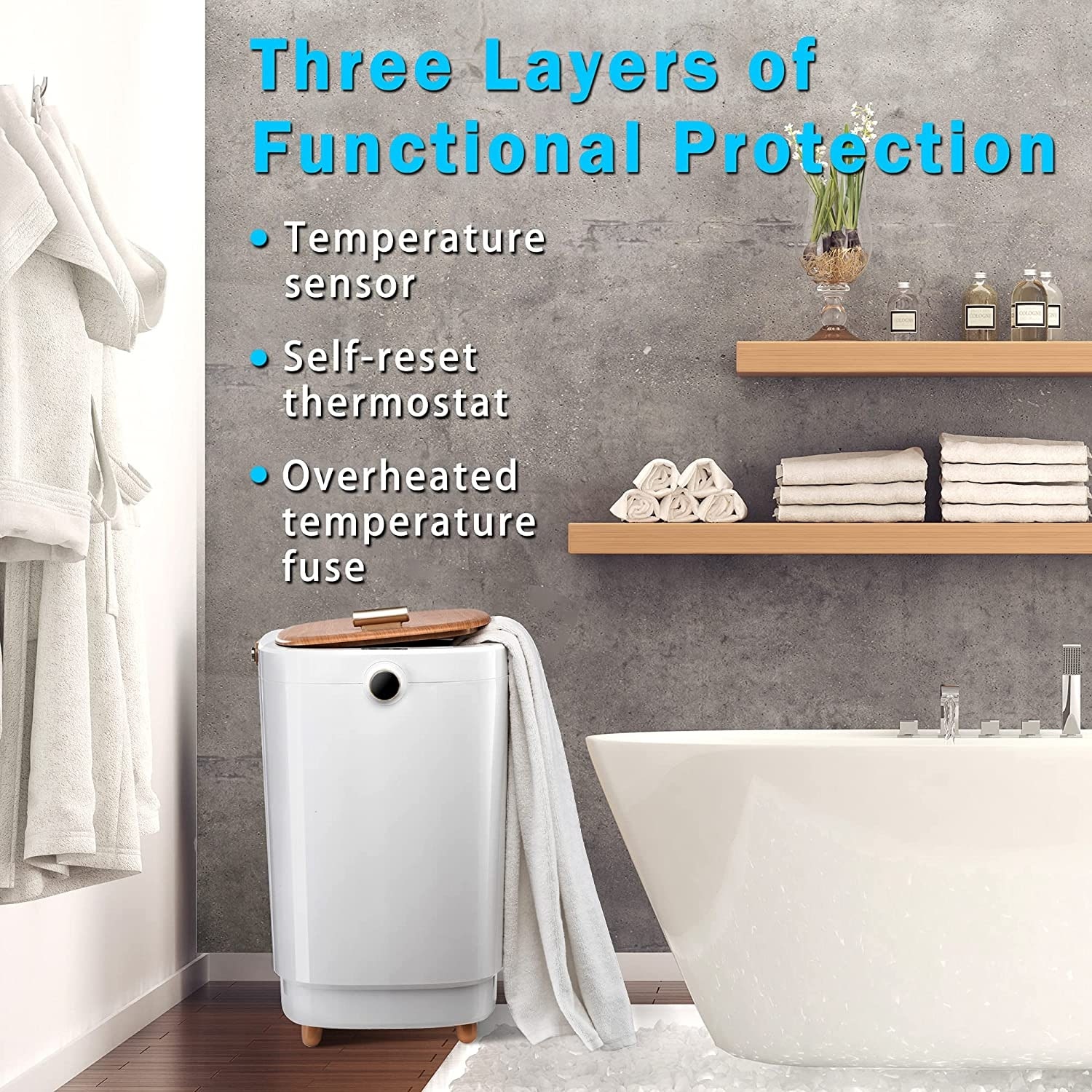 Luxury Large Towel Hot Warmer Bucket with Auto Shut Off-Fits - Bed Bath u0026  Beyond - 38845788