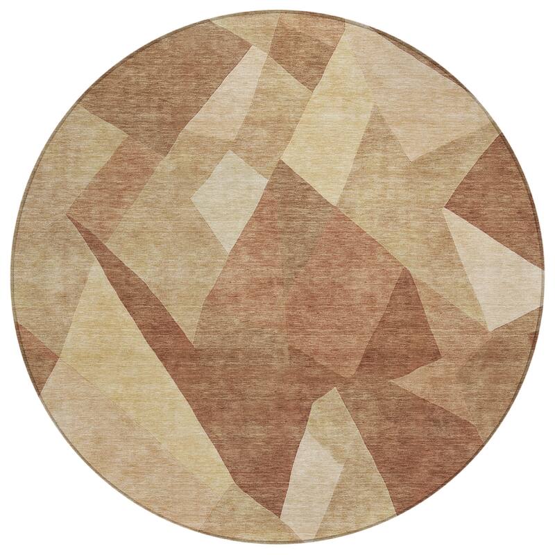 Machine Washable Indoor/ Outdoor Modern Queby Chantille Rug