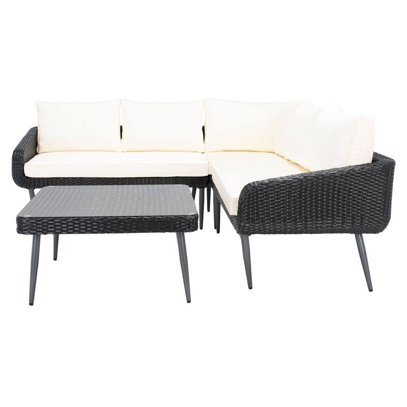 SAFAVIEH Outdoor Onri 3-Piece Sofa Set - 32"W x 32"D x 16"H