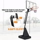 preview thumbnail 10 of 13, Portable Adjustable Basketball Hoop with Shatterproof Backboard