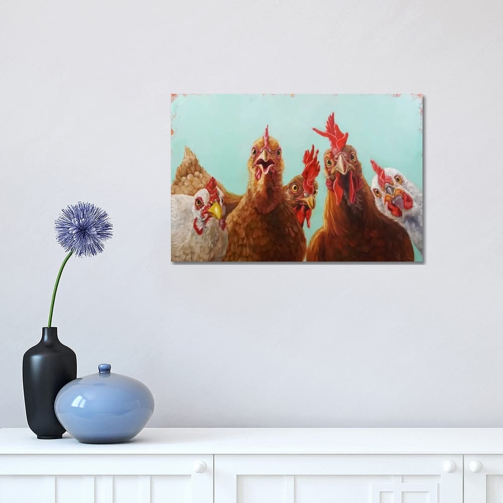 iCanvas "Chicken For Dinner" by Lucia Heffernan Canvas Print