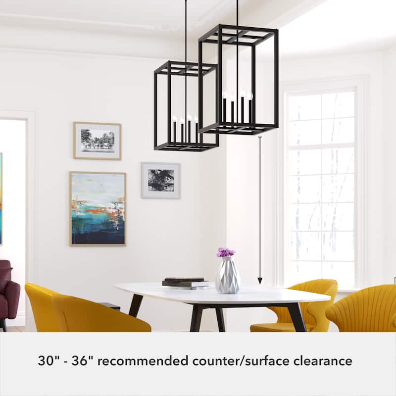 Hunter Squire Manor Pendant - Foyer, Island, Dining Room - Candle, Cage, Modern Farmhouse, Lantern