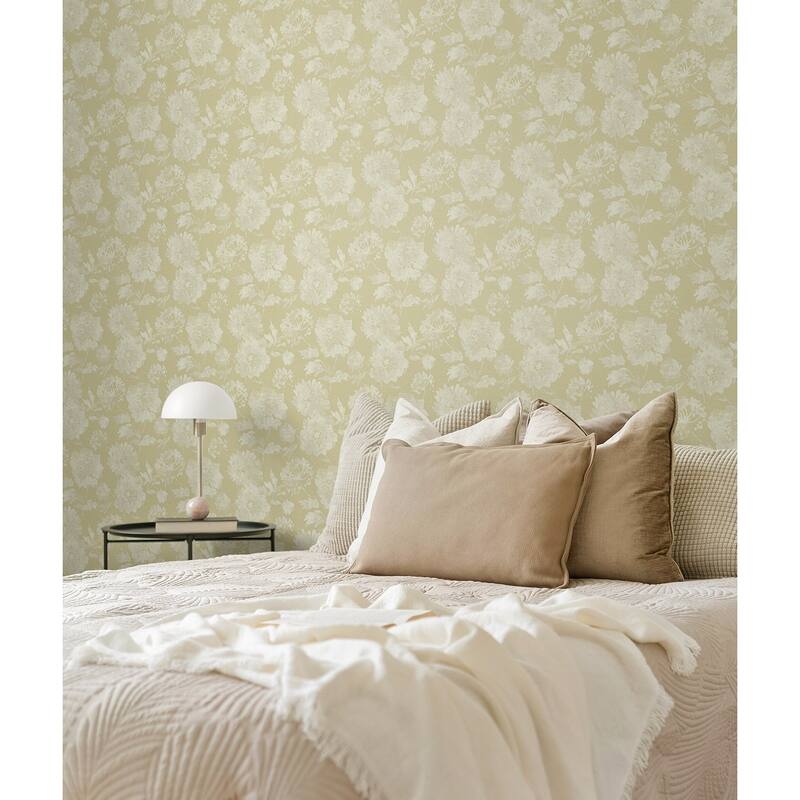 Seabrook Designs Calpurnia Floral Unpasted Wallpaper - 27 in. W x 27 ft. L