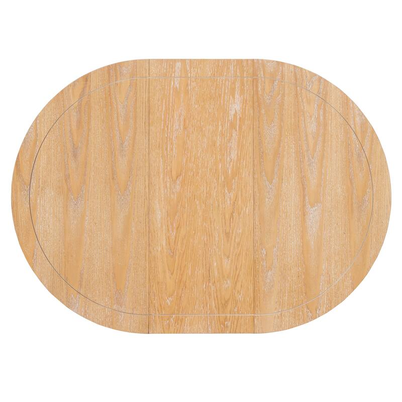 Extendable Dining Table for 4-6, 42" to 58" Rustic Farmhouse Table with X-Legs